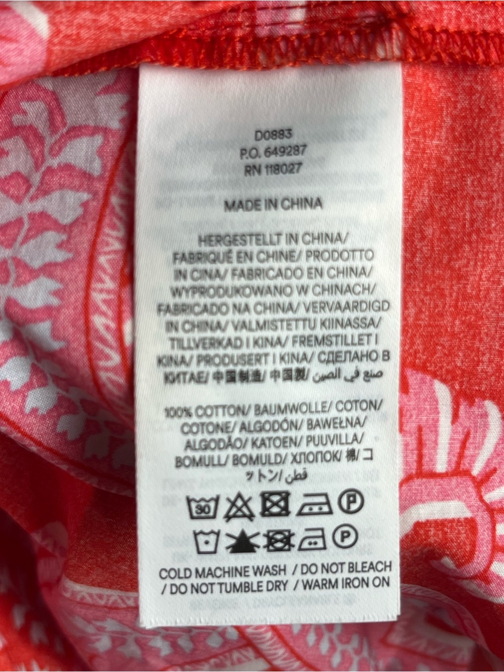 Boden Alba Tiered Cotton Maxi Dress Flame Scarlet, Cascade Paisley — Size 16/18R - Picture 11 of 12